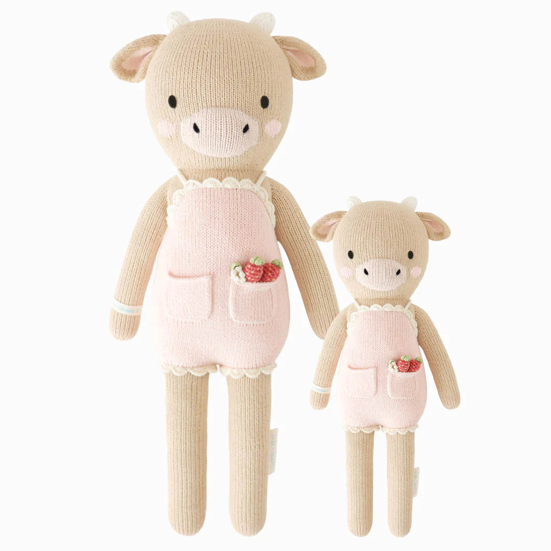 cuddle + kind - Ava the Cow Powder Pink - Handknit Dolls