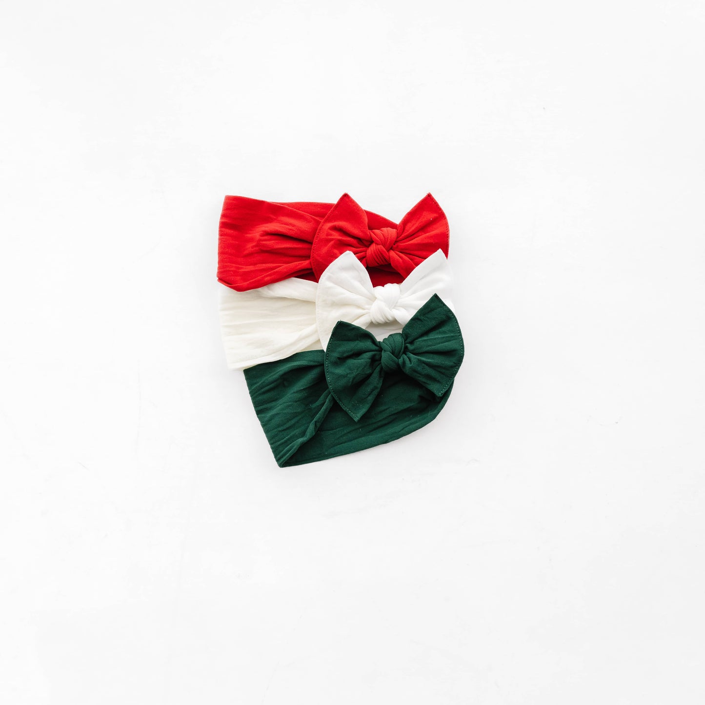 Baby Bling Bows - THE KNOT Soft nylon headband: forest green