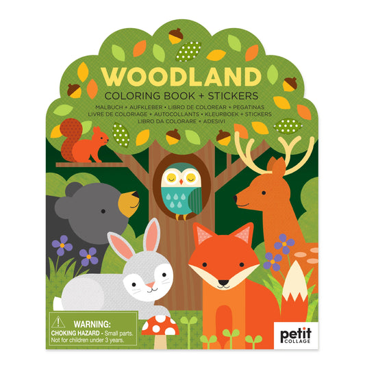 Petit Collage - Woodland Coloring Sticker Book