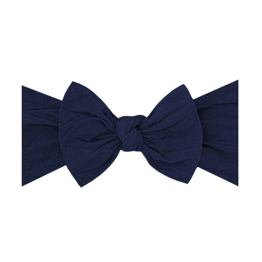 Baby Bling Bows - THE KNOT Soft nylon headband: navy