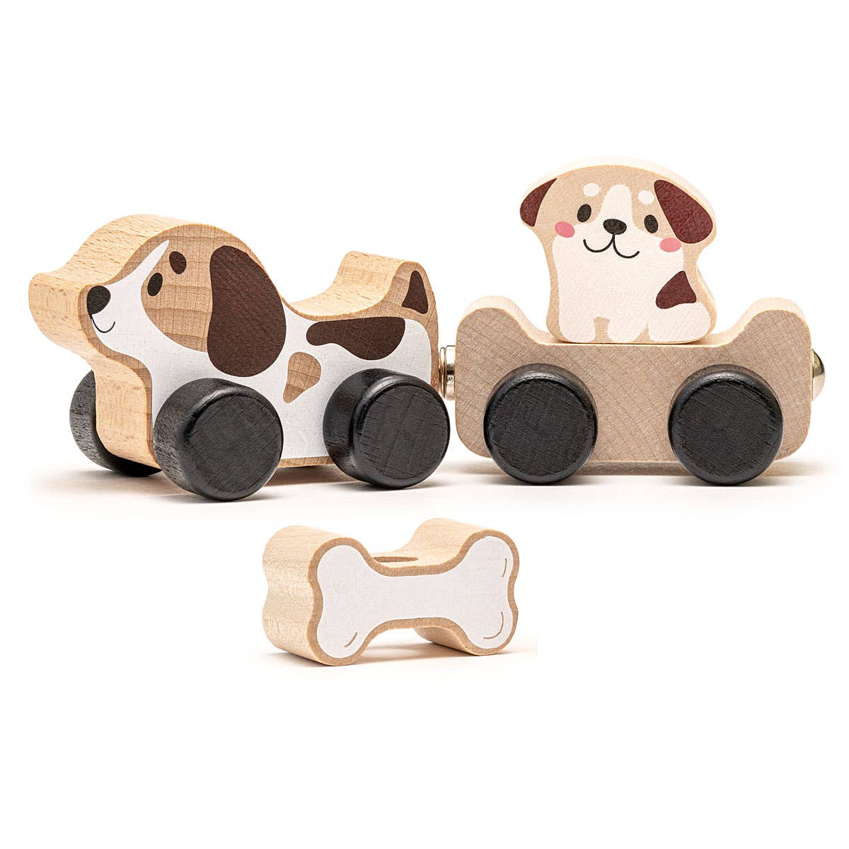 Toysmith - Cubika Wooden Toy Clever Puppies