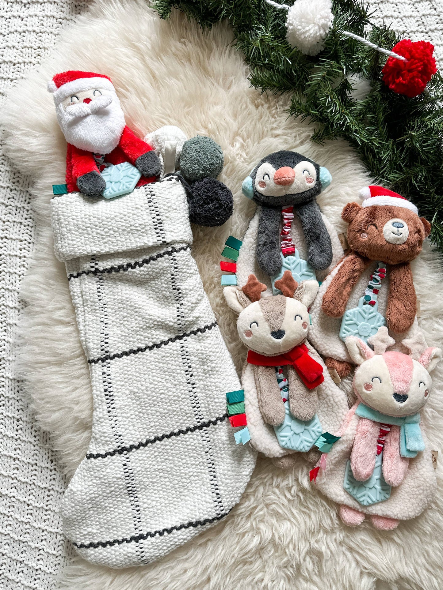 Itzy Ritzy - Holiday Itzy Lovey™ Plush + Teether Toy: Reindeer