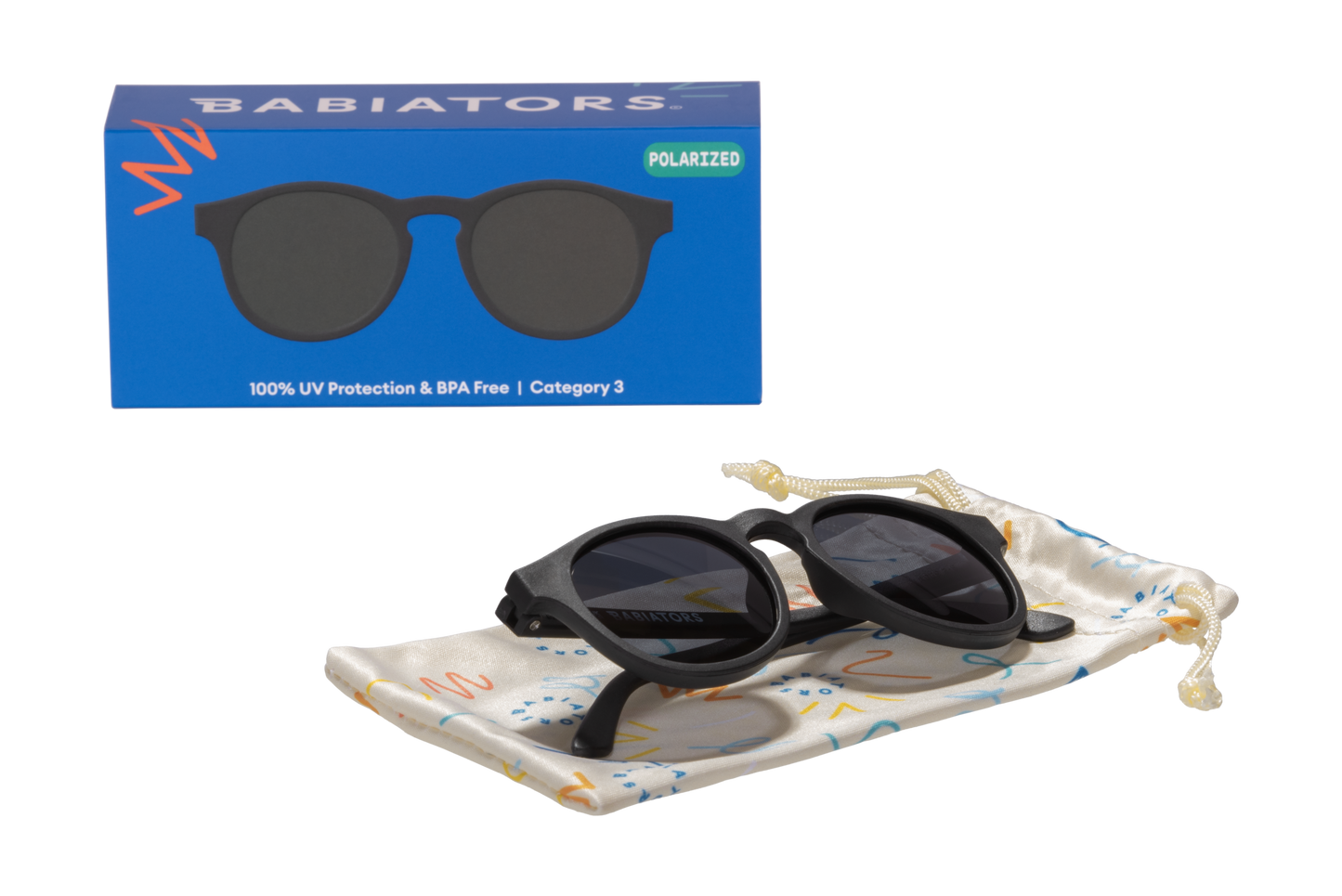 Babiators - Baby  and Kids Gradient Lens Polarized Keyhole Sunglasses: Ages 0-2 / Jet black