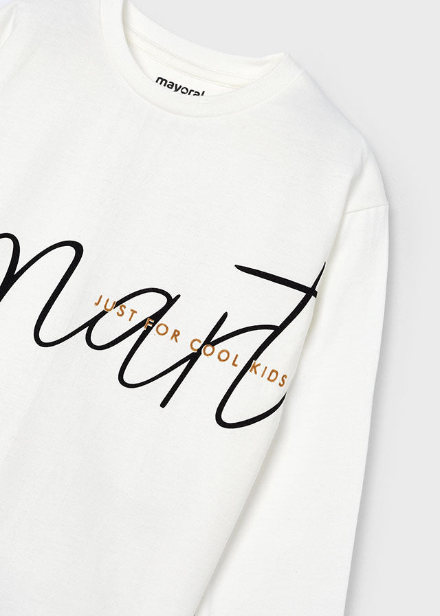 Mayoral - Cream Long Sleeve T-shirt