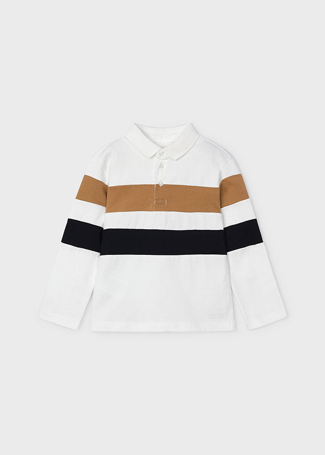 Mayoral - Cream Long Sleeve Polo