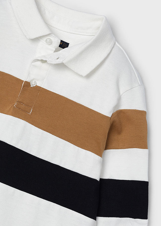 Mayoral - Cream Long Sleeve Polo