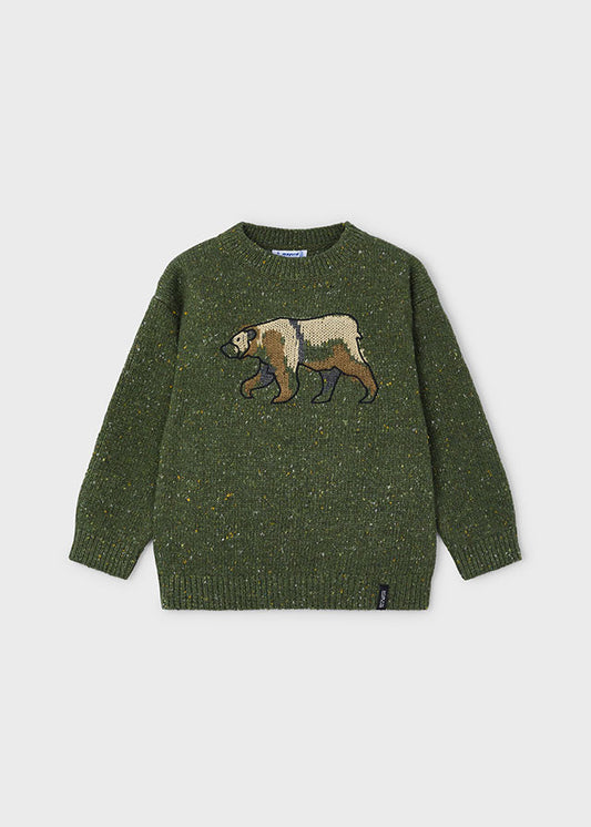 Mayoral - Forest Mix Bear Knit Sweater