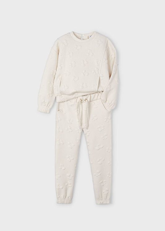 Mayoral - Chickpea Padded Flower Tracksuit