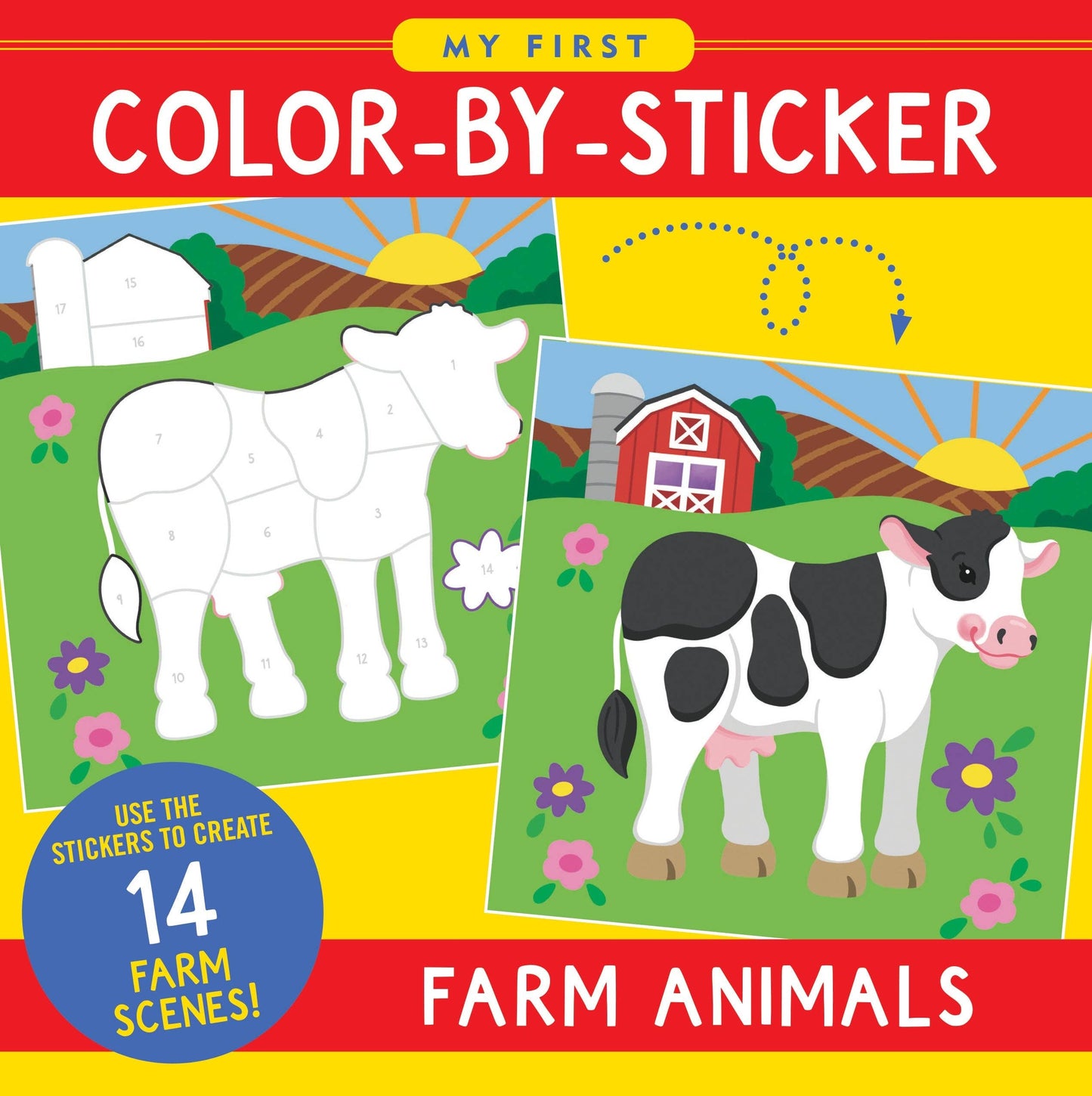 Peter Pauper Press - My First Color-By-Sticker Book - Farm Animals