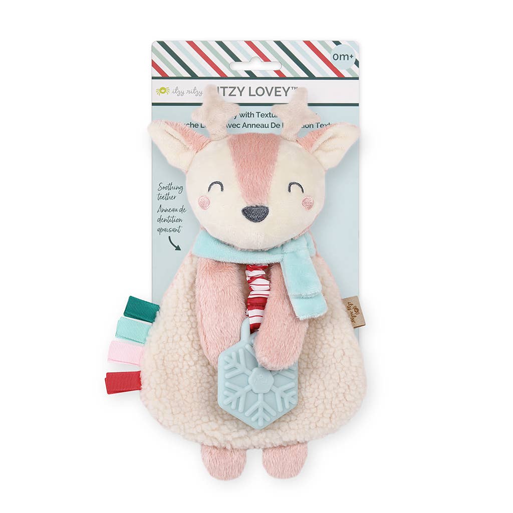 Itzy Ritzy - Holiday Itzy Lovey™ Plush + Teether Toy: Reindeer