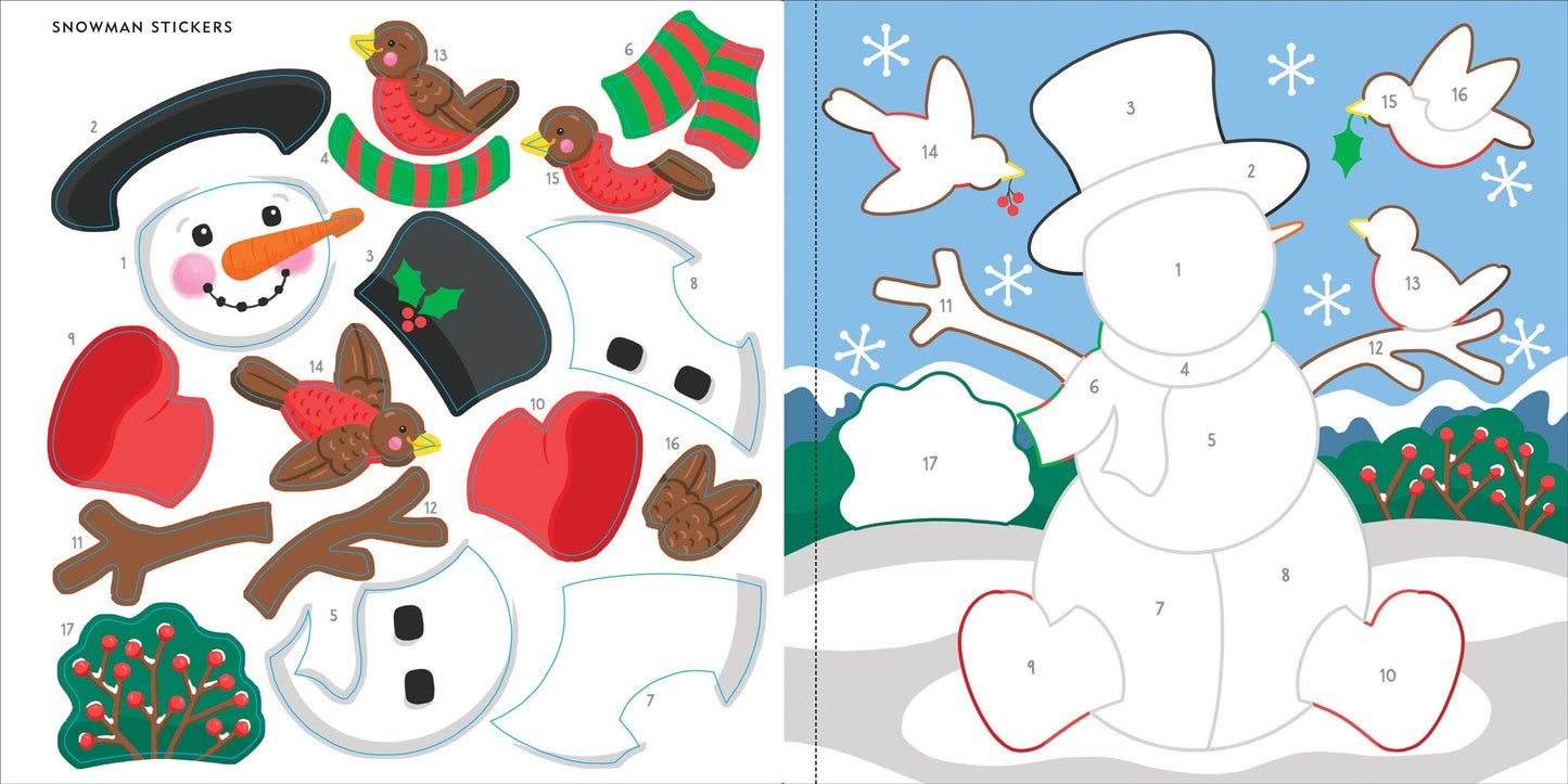 Peter Pauper Press - Christmas First Color by Sticker Book