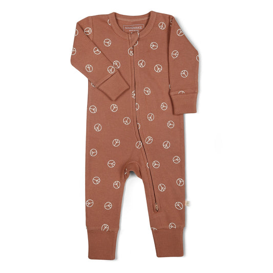 Makemake Organics - Organic 2-Way Zip Romper - Peace