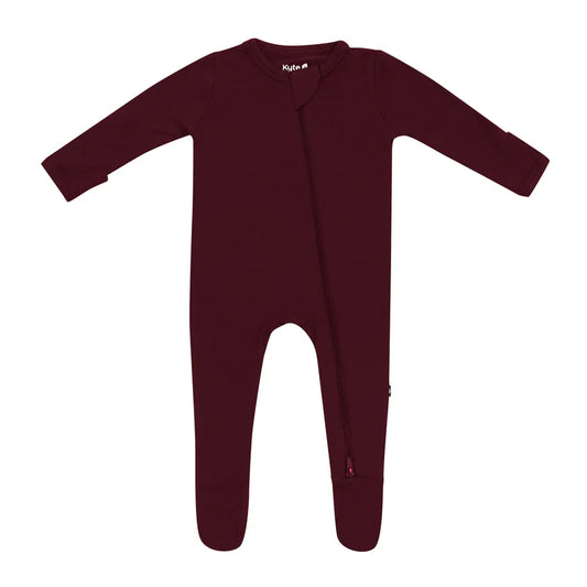 Kyte Baby -  Zippered Footie in Burgundy