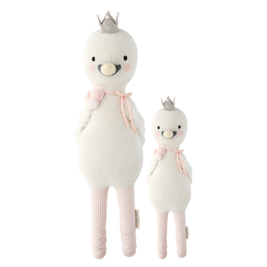 cuddle + kind - Harlow the Swan Handknit Dolls