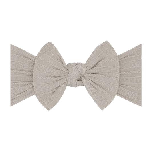 Baby Bling Bows - Mushroom Baby Bling® Cable Knit Knot soft nylon headband