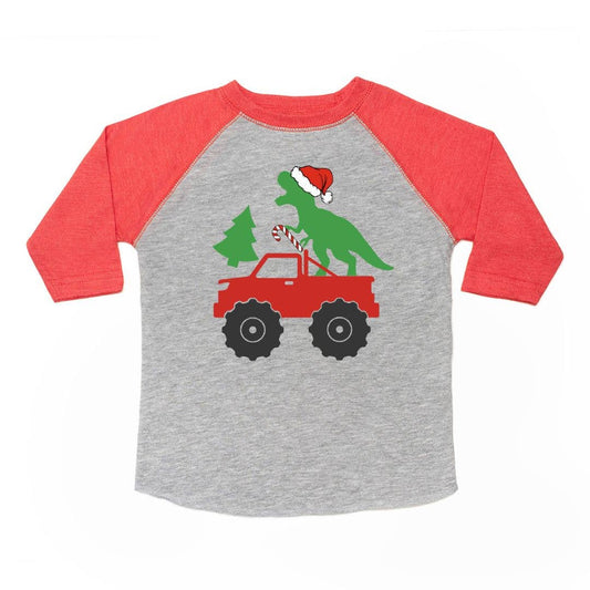 Sweet Wink - Santa Dino Monster Truck Christmas 3/4 Shirt