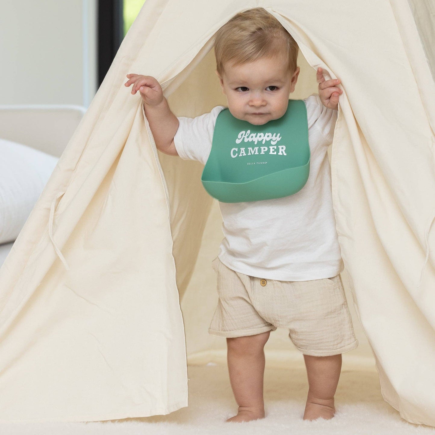 Bella Tunno - Happy Camper Wonder Bib: Green