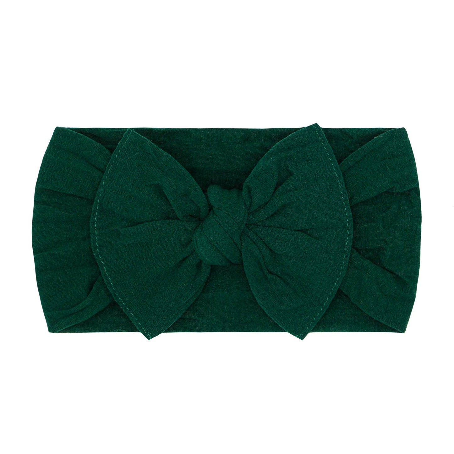 Baby Bling Bows - THE KNOT Soft nylon headband: forest green