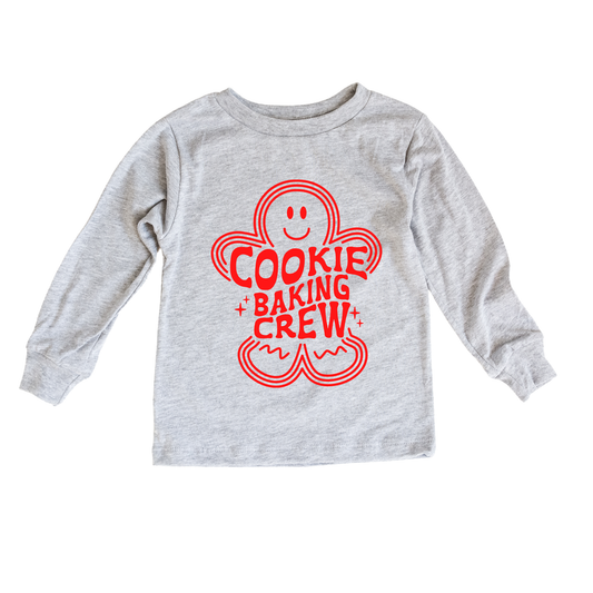 Benny & Ray Apparel - Cookie Baking Crew Long Sleeve Tee - Light Grey