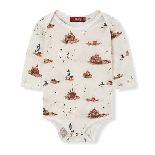 Milkbarn - Sandcastle Organic Cotton LS One Piece