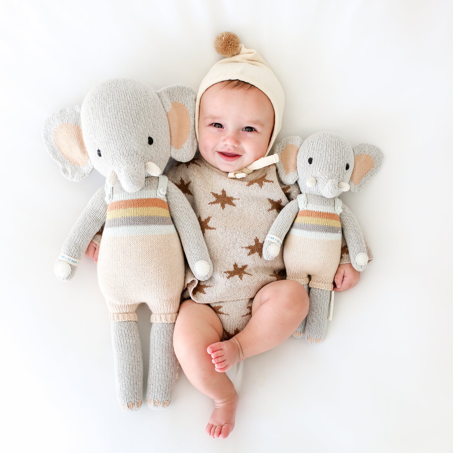 cuddle + kind - Evan the Elephant Handknit Dolls