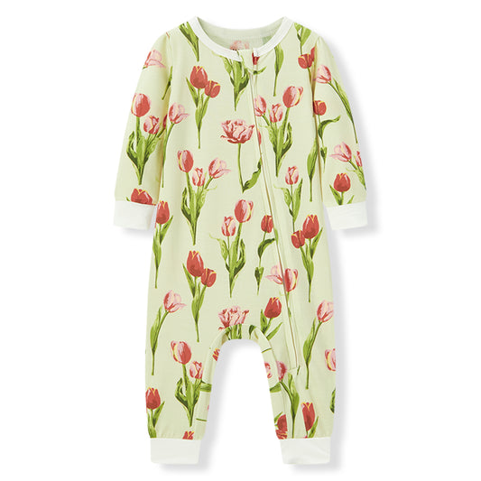 Milkbarn -  Tulip Luxe Stretch Zipper Pajama