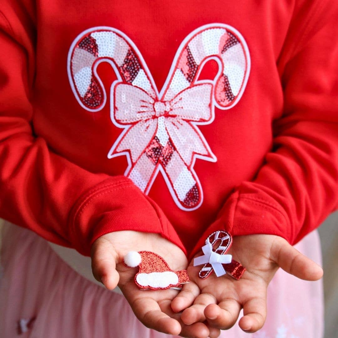 Sweet Wink - Candy Cane Patch Sweatshirt