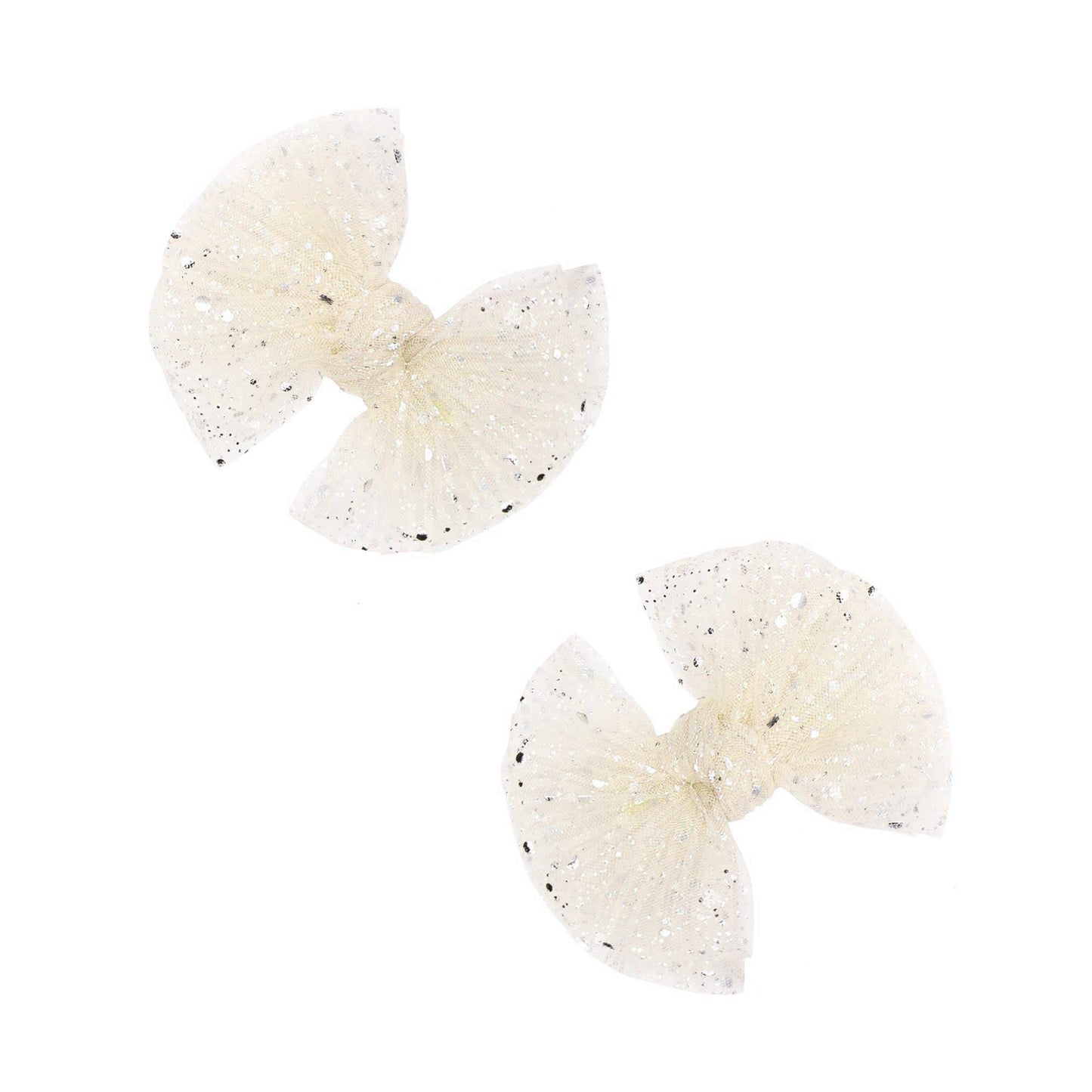 Baby Bling Bows - Princess Ivory Baby Bling® 2-Pack Tulle Baby FAB® hair bow clips