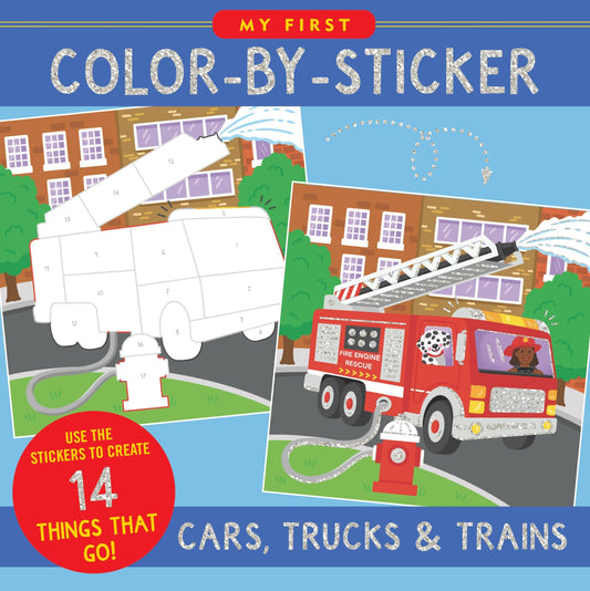 Peter Pauper Press - My First Color-By-Sticker Book - Cars, Trucks, & Trains