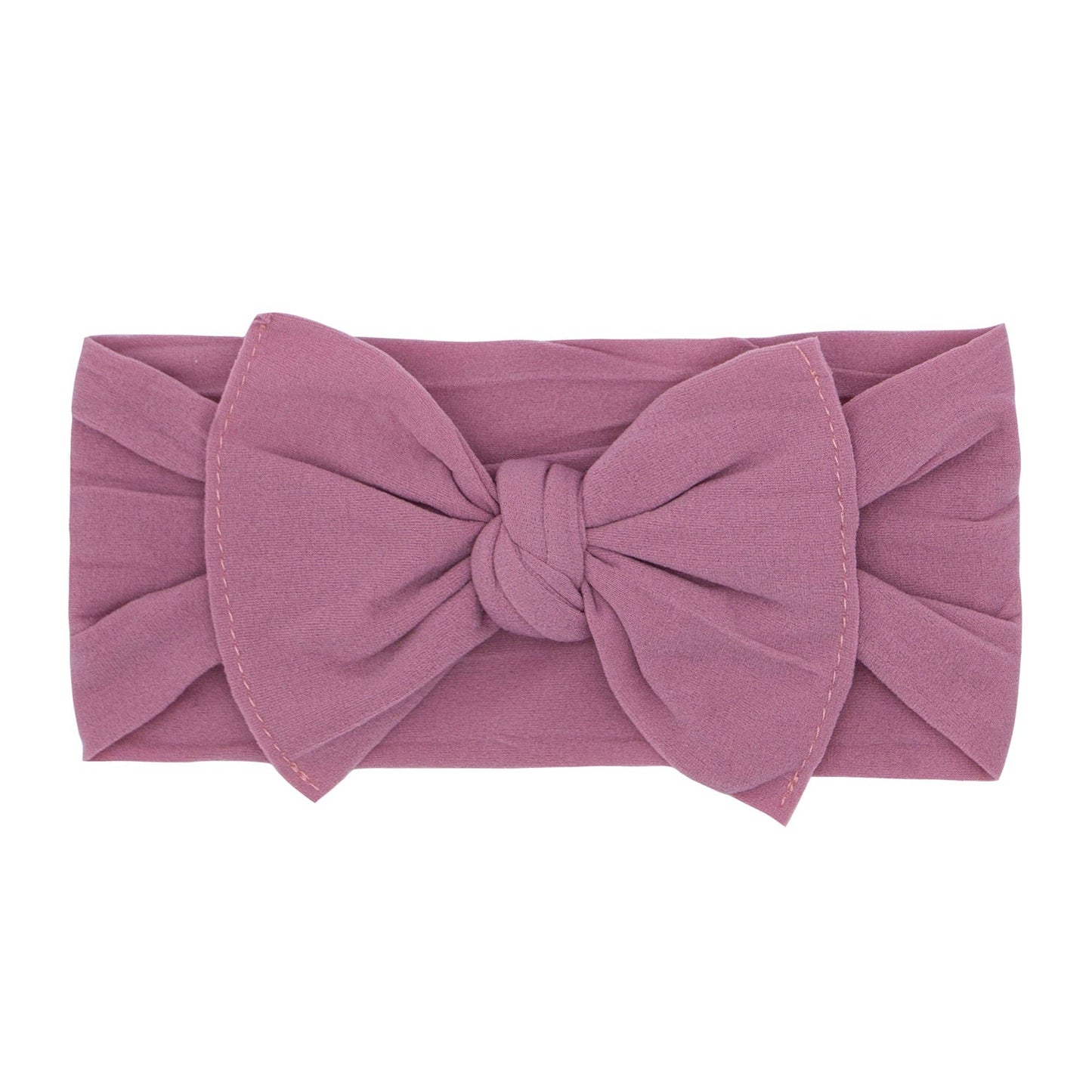 Baby Bling Bows - THE KNOT Soft nylon headband: mauve