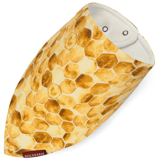 Milkbarn - Bamboo Kerchief Bib | Honeycomb