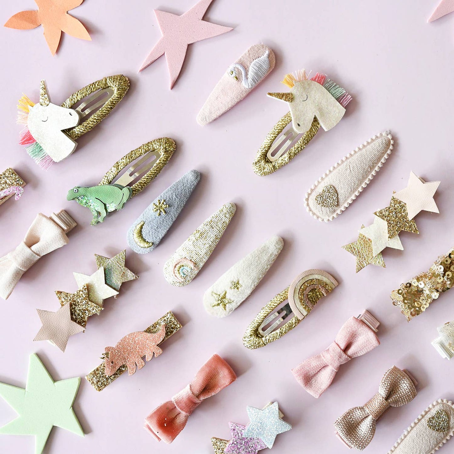 Rockahula Kids - Glitter Dinosaur Bar Clips