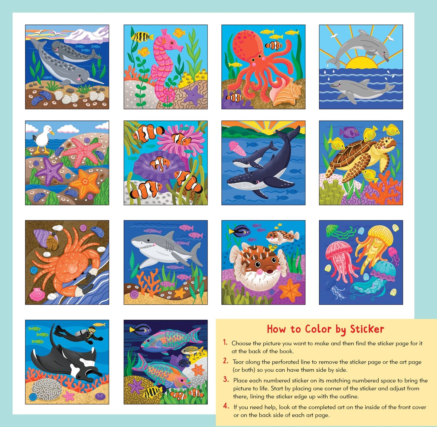 Peter Pauper Press - My First Color-By-Sticker Book - Under the Sea