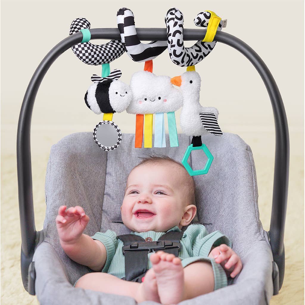 Itzy Ritzy - Itzy Bitzy Spiral Car Seat Activity Toy: High Contrast