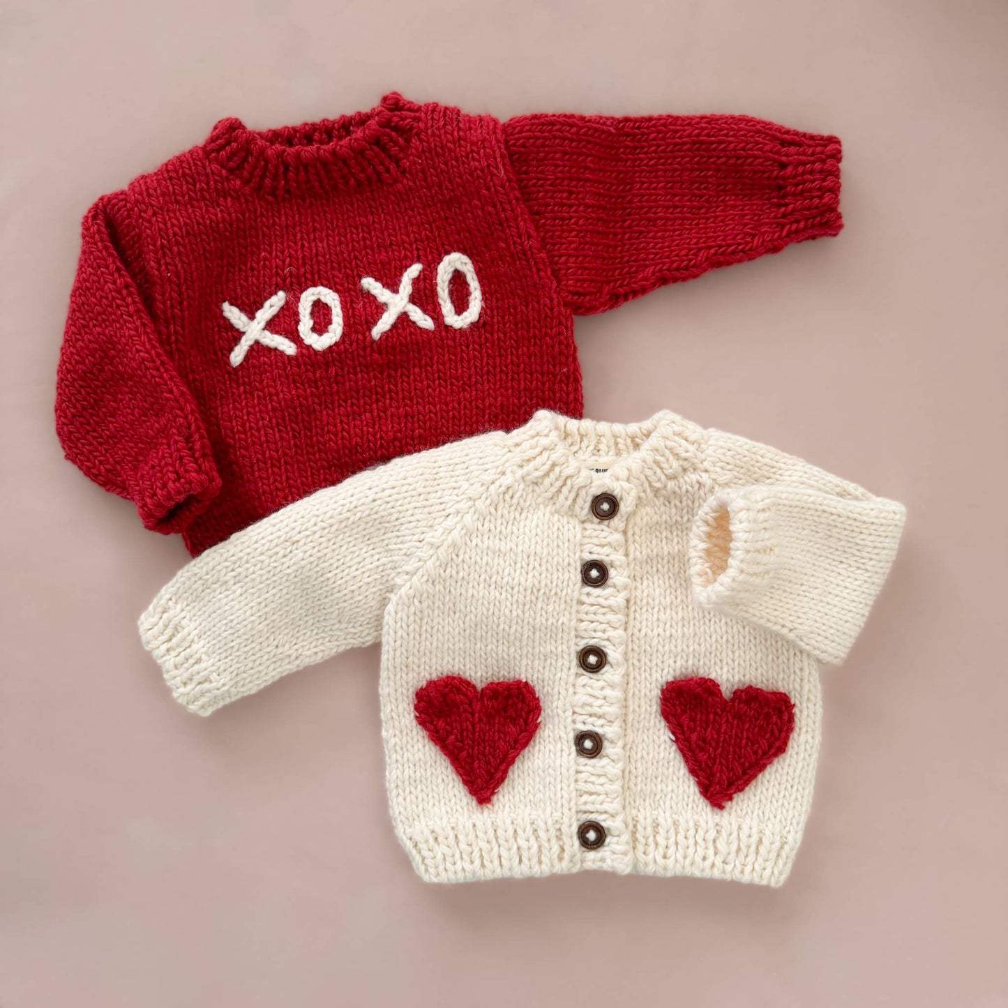 The Blueberry Hill - XOXO Sweater, Red | Baby & Kid Love Valentine's Sweater