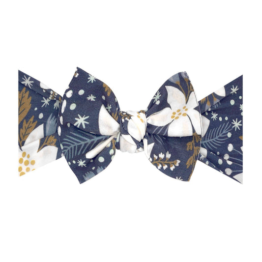 Baby Bling Bows - Baby Bling® Holiday Printed Knot soft nylon headband: Winter Garden