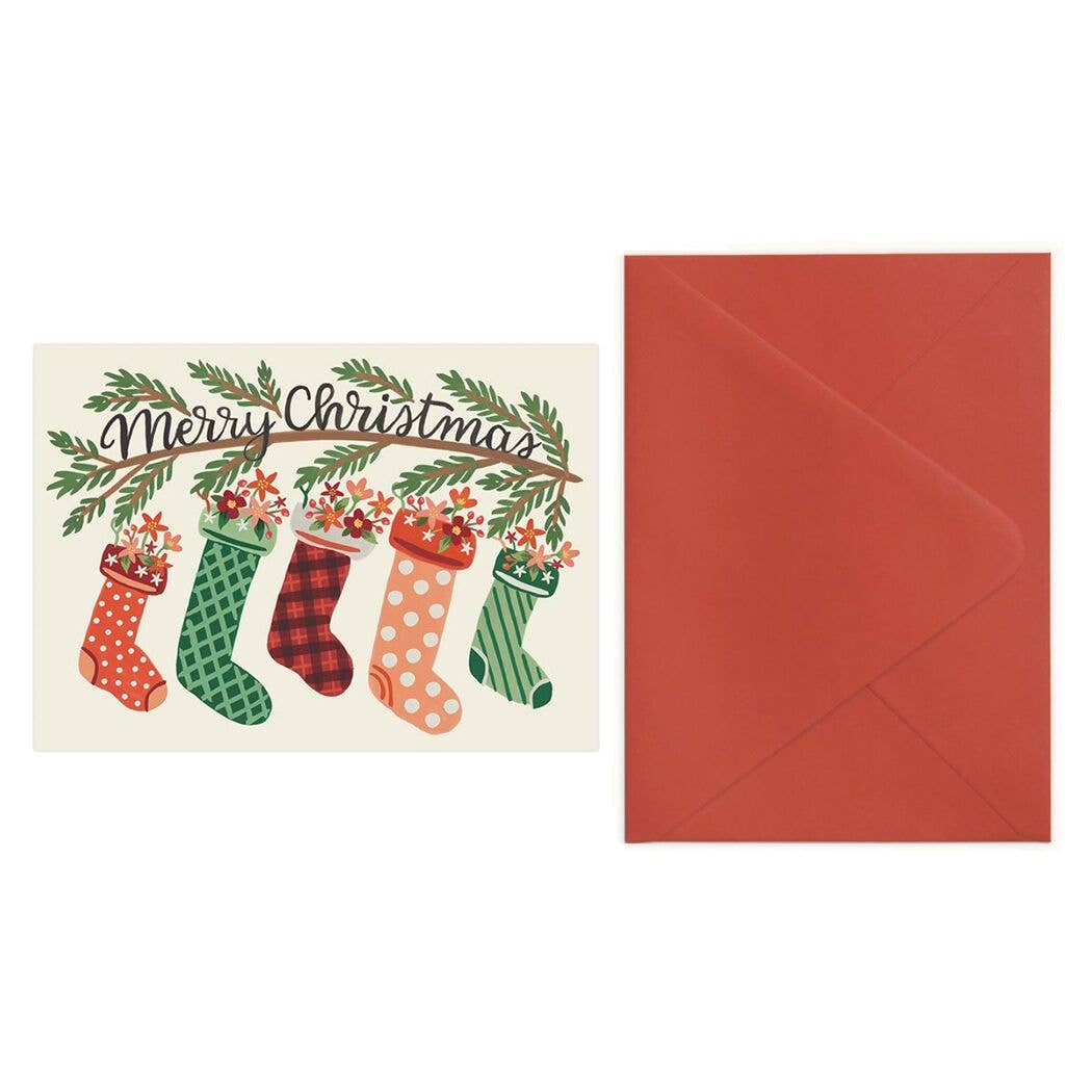 Bloom Stockings - Christmas Card