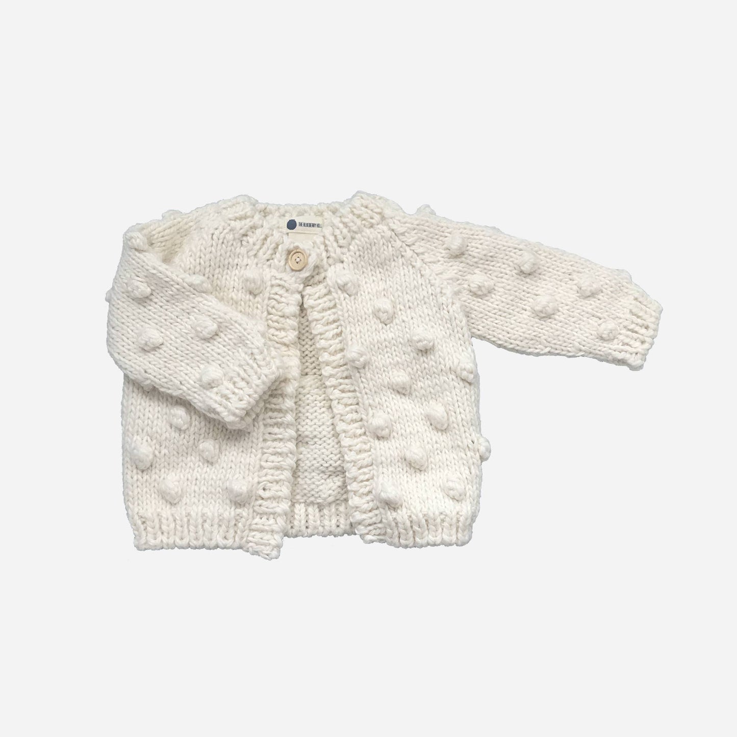 The Blueberry Hill - Popcorn Cardigan, Cream | Baby Sweater | Kids Clothing