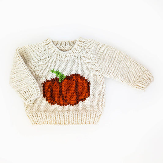 Huggalugs - Pumpkin Crew Neck Knit Sweater