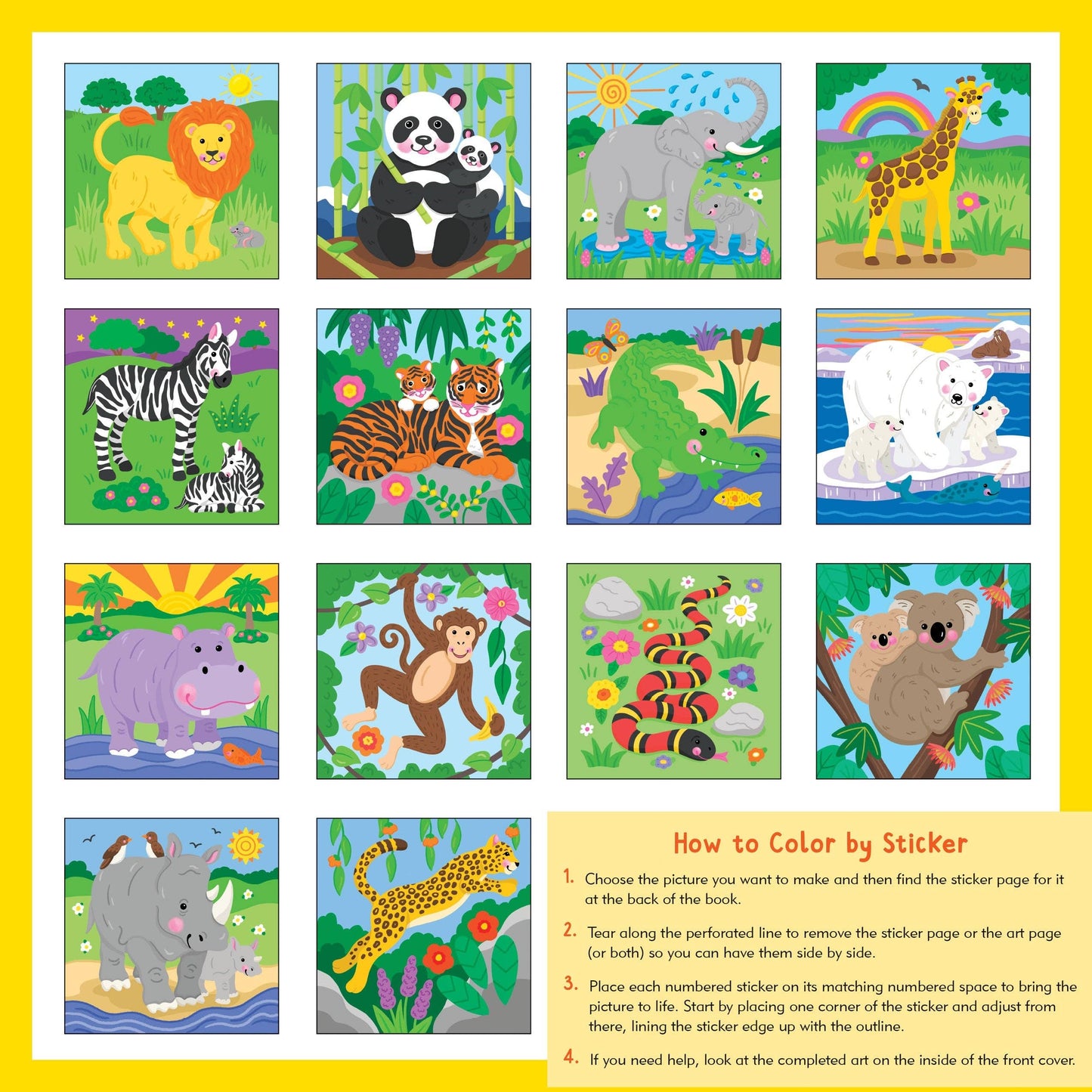 Peter Pauper Press - Wild Animals First Color by Sticker Book