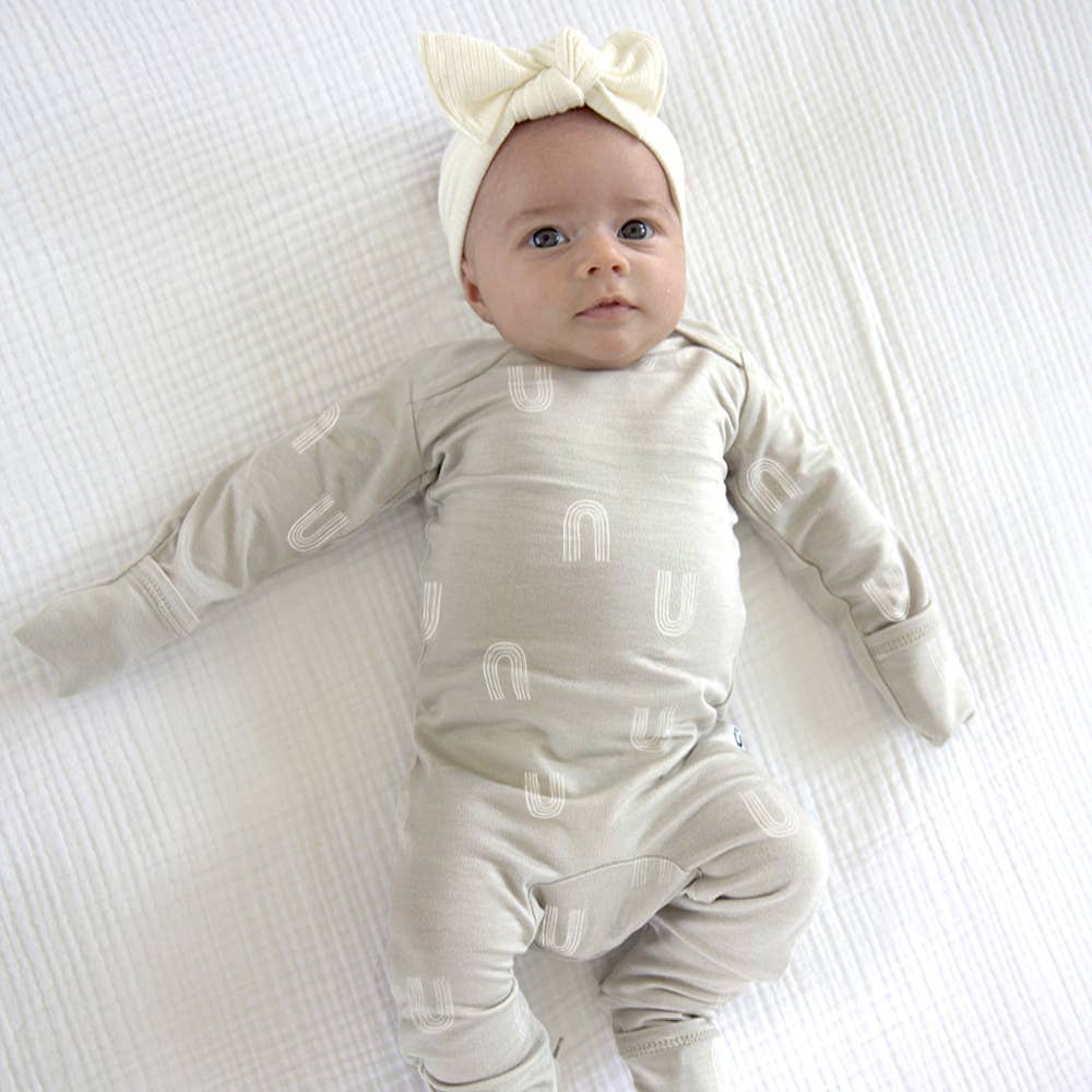 gunamuna - Convertible Romper Footie PJ: Rainbow