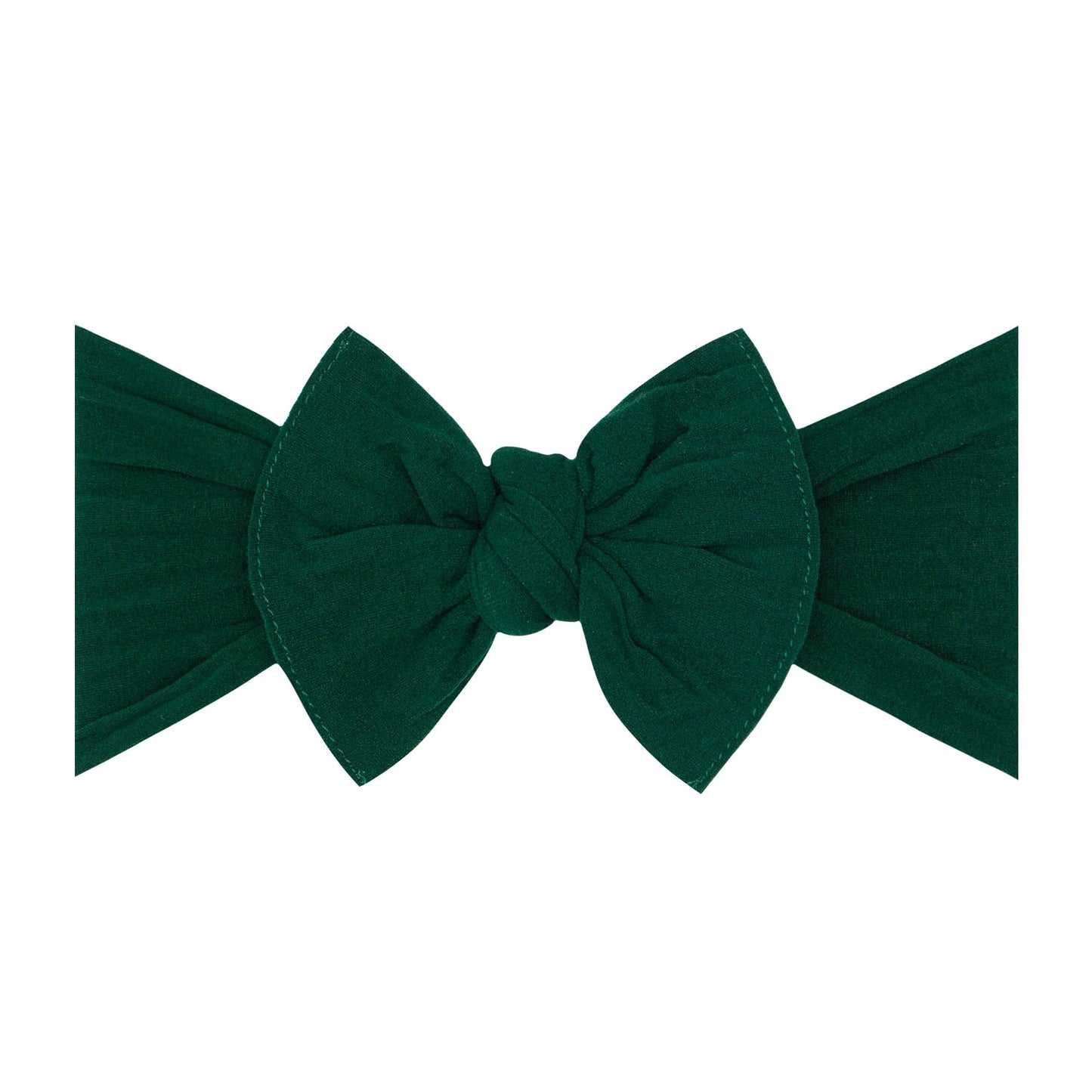 Baby Bling Bows - THE KNOT Soft nylon headband: forest green