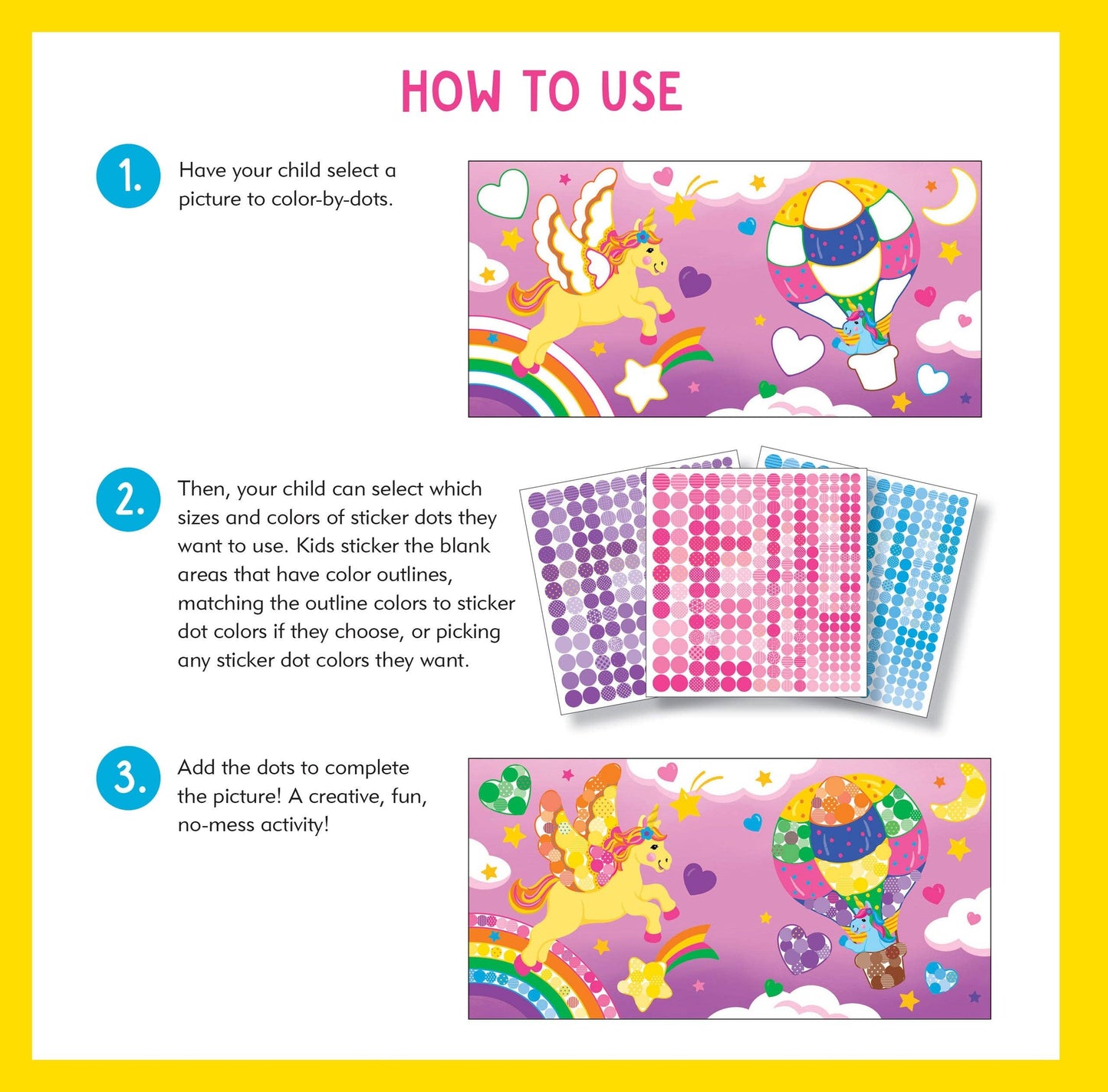 Peter Pauper Press - Color-By-Dots Sticker Book - Unicorns