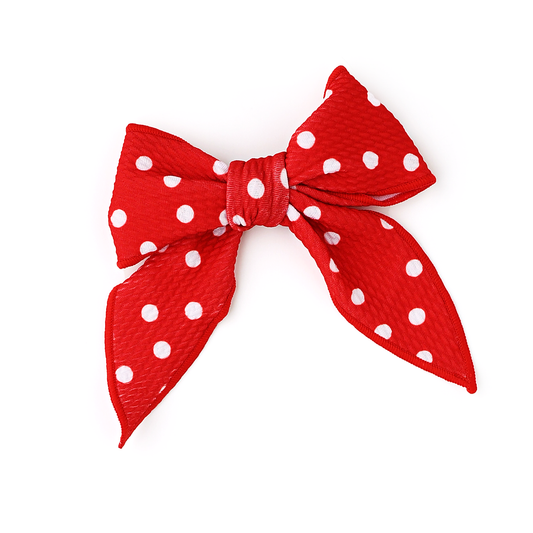 Gigi and Max - Ruby Dot Clip Bow Christmas Hair Accessory: Clip Bow