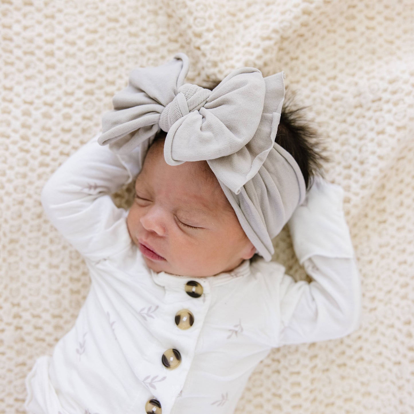 Baby Bling Bows - dusty blue FAB-BOW-LOUS® soft nylon bow headband