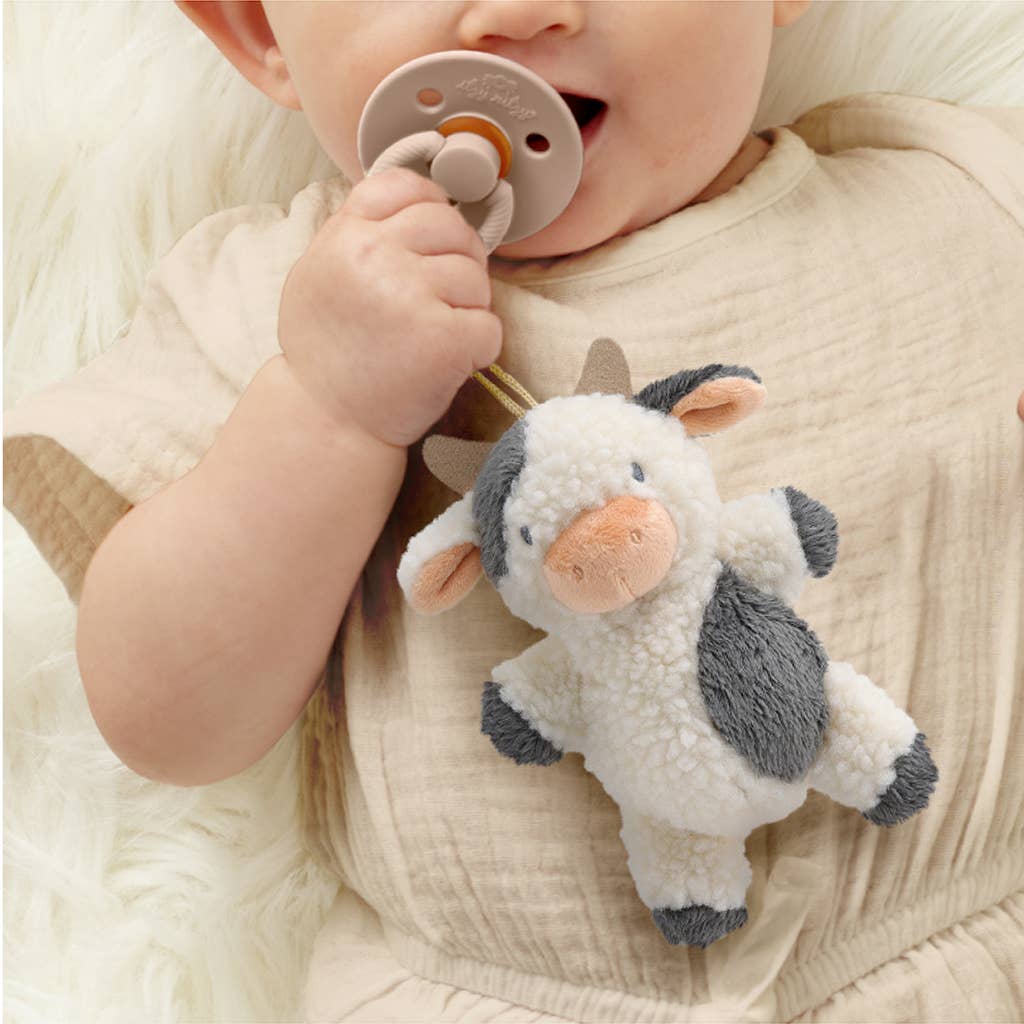 Itzy Ritzy -Bitzy Pal Natural Rubber Pacifier & Stuffed Animal: Cow