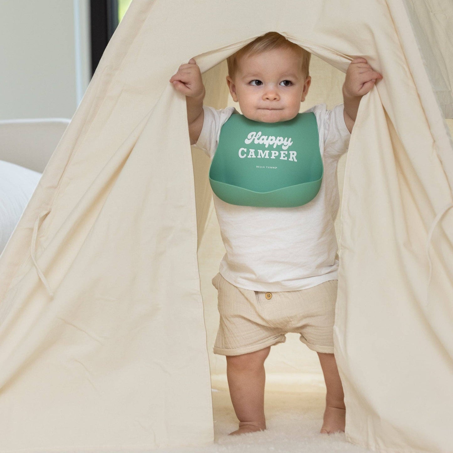 Bella Tunno - Happy Camper Wonder Bib: Green