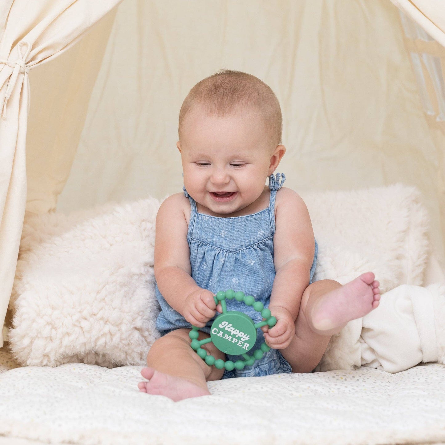 Bella Tunno - Happy Camper Happy Teether: Green