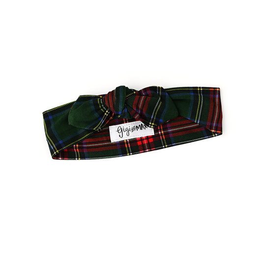 Gigi and Max - Kane Tartan Topknot Headband Hair Accessory: Topknot Headband