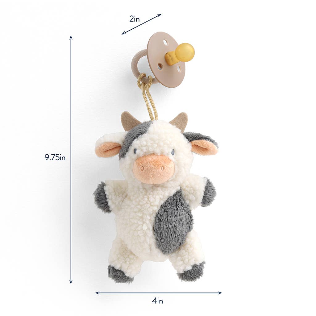 Itzy Ritzy -Bitzy Pal Natural Rubber Pacifier & Stuffed Animal: Cow